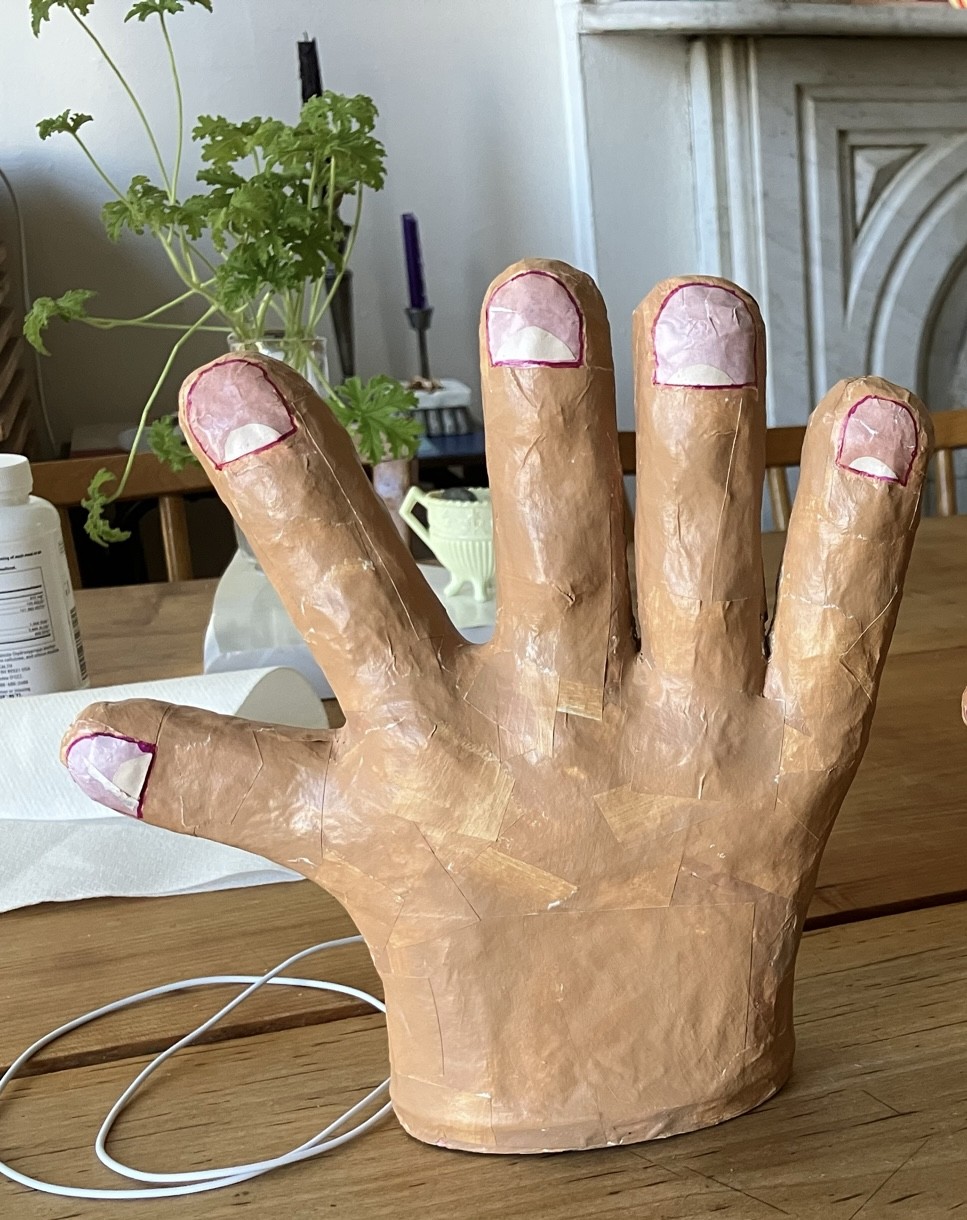 Kiera C's hand sculpture